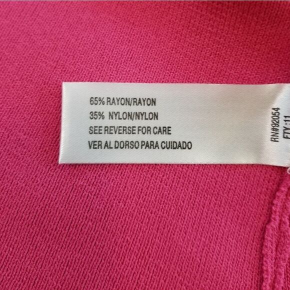 Carolyn Tayler Pink With Black Trim Bow Detail Sleeveless Sweater Size L - Picture 4 of 5